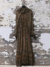 INTO THE EAST 25 Autumn/Winter Lotus Collar Silk Print Ribbon Dress ITE-E1DGAW016GR21DS-LV Green